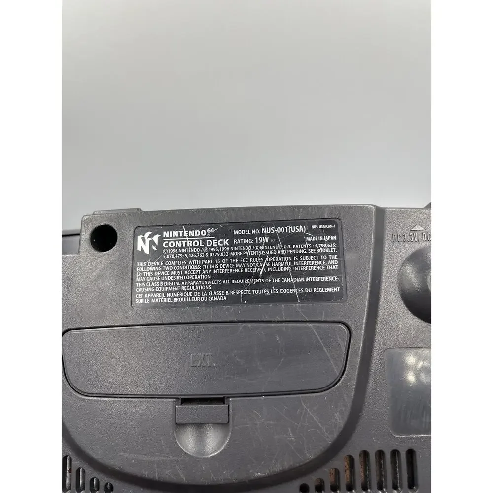 Nintendo 64 N64 Console NUS-001(USA) w/ OEM Power Adapter - TESTED